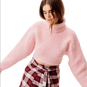 For Love and Lemons Baby Pink Turtleneck